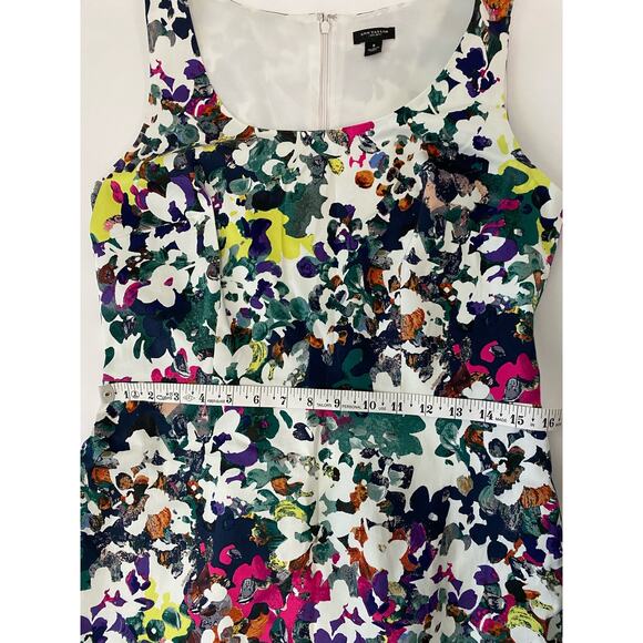 Ann Taylor Shift Dress Floral Multicolor Office Career Wear Size 8 - Picture 4 of 8